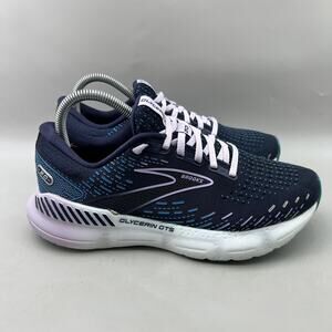 Brooks Glycerin GTS 20 Running Shoes Women Size 8 B Blue Comfort Low Sneakers